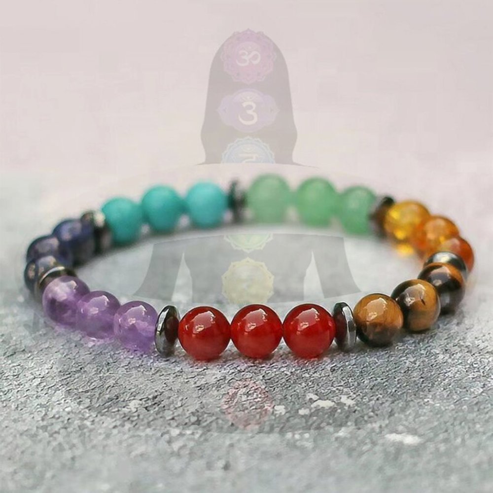 Reiki Prayer 7 Chakra Healing Balancing Bracelet